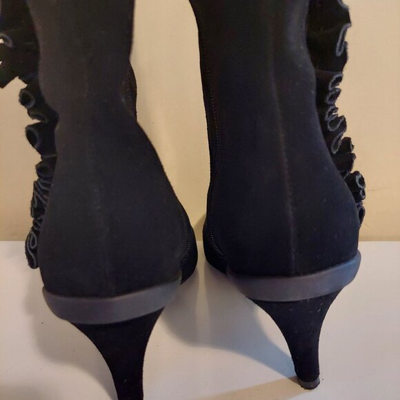 NWOT Kenneth Cole Tall Black Suede Boots-Size 8 - Picture 5 of 9